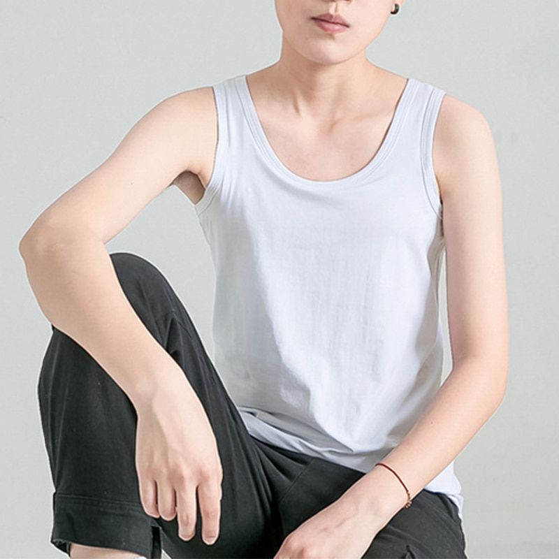 Chest Binder Vest Enhanced Bandage Inside For Trans Les Tomboy Breast Flattens Cotton Undershirt