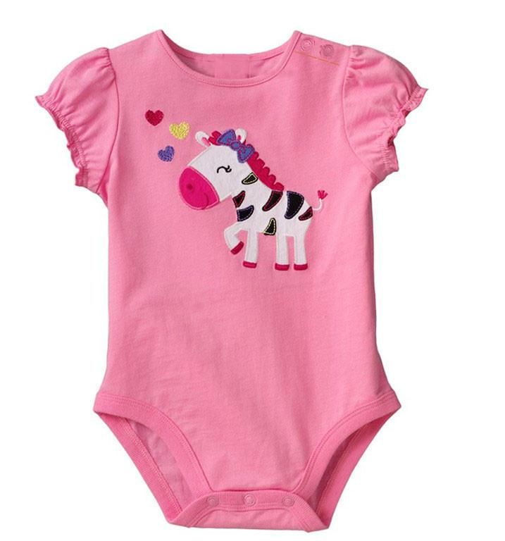 Summer Girls' Short Sleeved Kazakhstan Children's Clothing Infant Cotton Triangle Rompers