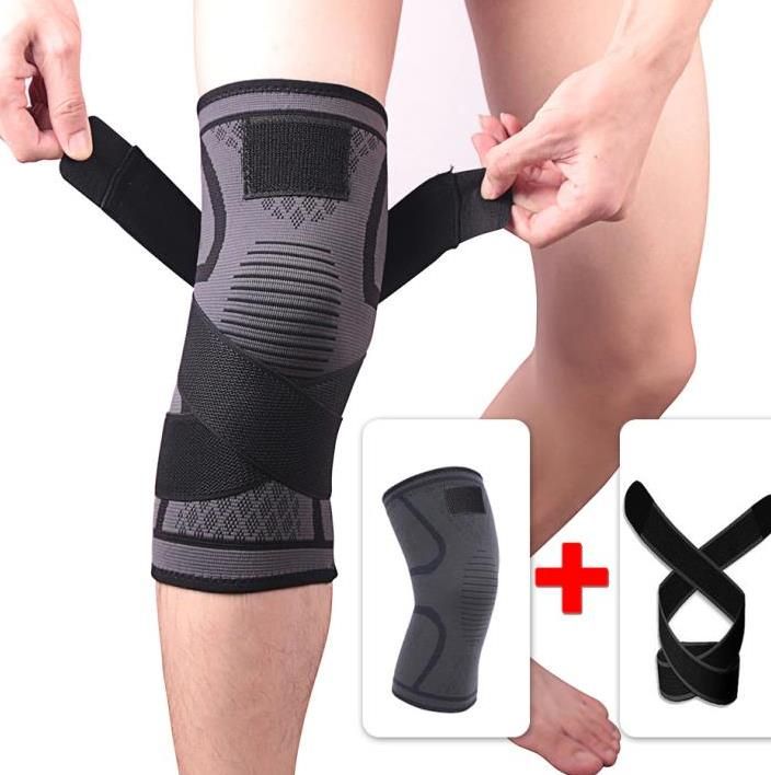 Knee Sports Running Strap Knee Pressurized Dual-use Protector Braces Fitness Removable Crossfit Knee Pads 1pc SKDK Support Gym