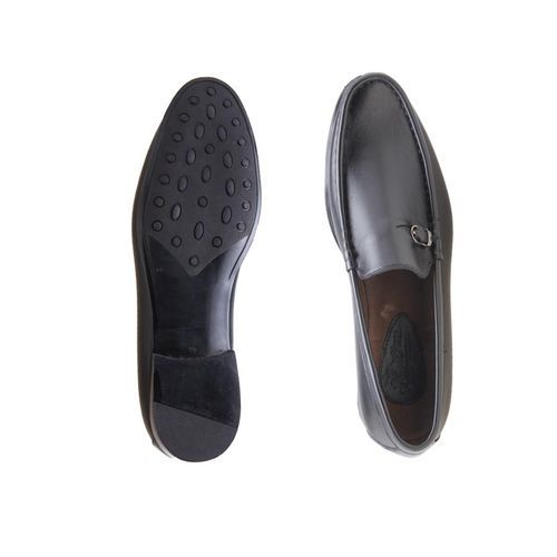 Loafers With Buckle Detail - Black