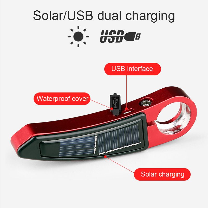 Bicycle Handlebar Ends With Solar Power Usb Recharegable