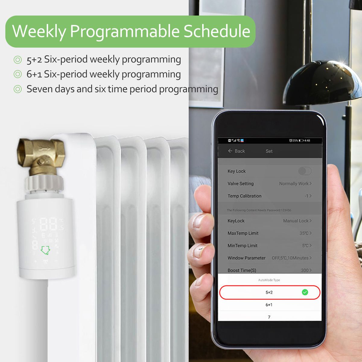 Tuya ZIGBEE3.0 Intelligent Radiator Actuator Programmable Thermostatic Radiator