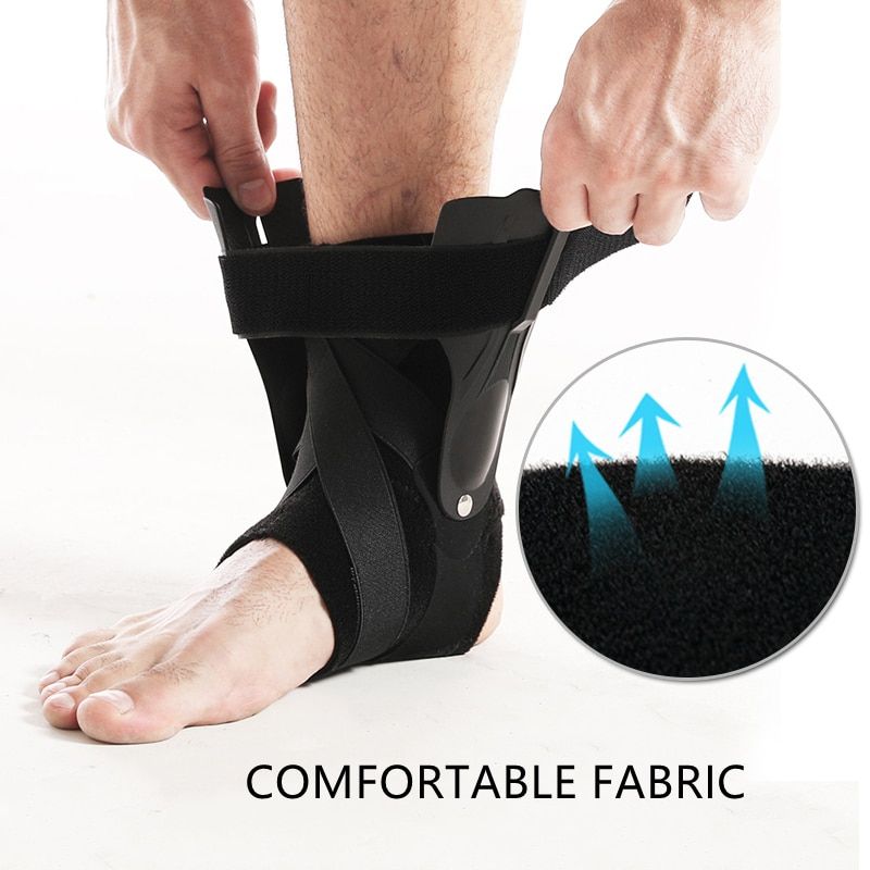 Adjustable Foot Protector Sprain Orthosis Ankle Support Joint Fixed Ankle  Stabilizer Sleeve Guard Sports Basketball S-Gray 1PCS