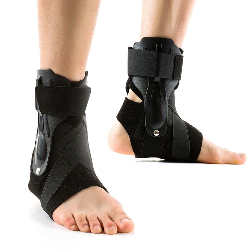 Adjustable Foot Protector Sprain Orthosis Ankle Support Joint Fixed Ankle  Stabilizer Sleeve Guard Sports Basketball S-Gray 1PCS