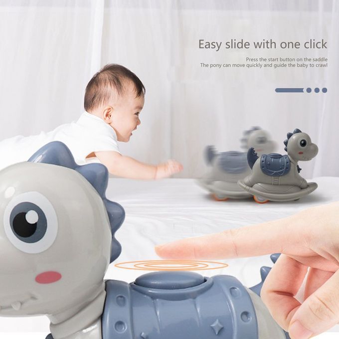 Kids Toy Ar Push-slide Horse Kindergarten Gift Ro King Inertial Pull Ba K Ar-grey-13.5*6.5*13 M