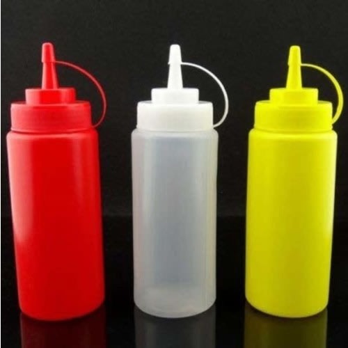 Plastic Squeeze Bottle Sauce Dispenser - Set Of 3