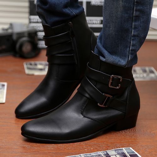 38-48 Men Martin Boots Ankle Chelsea Boots Fashion Black