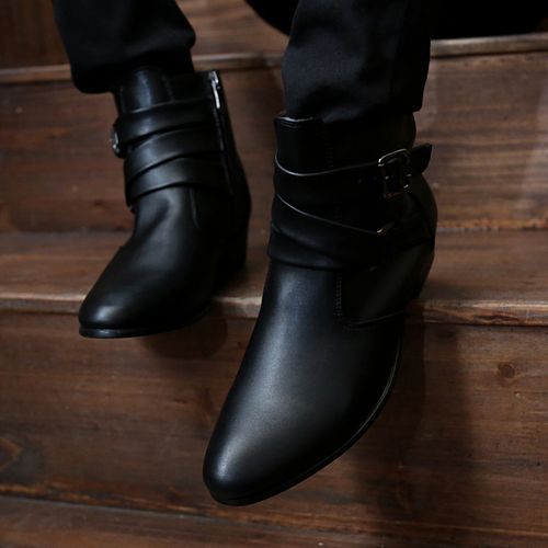 38-48 Men Martin Boots Ankle Chelsea Boots Fashion Black