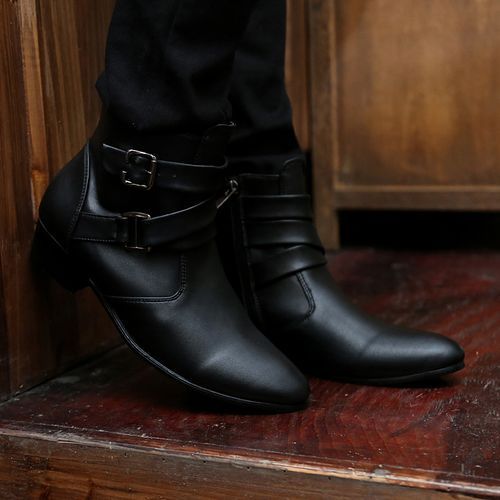38-48 Men Martin Boots Ankle Chelsea Boots Fashion Black