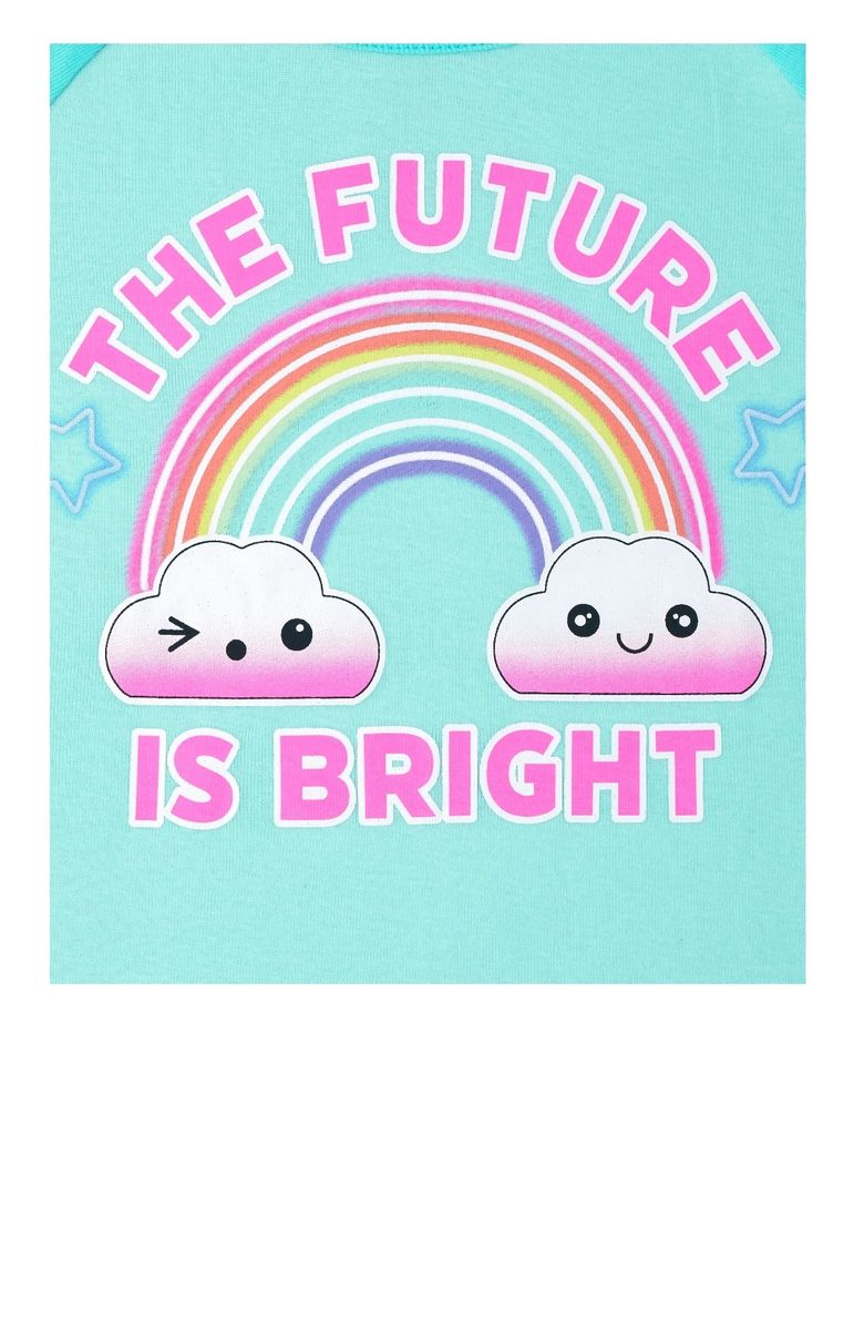 Girl Magical Unicorn Future Is Bright Snug Cotton Pyjamas Sleepwear-2 In 1