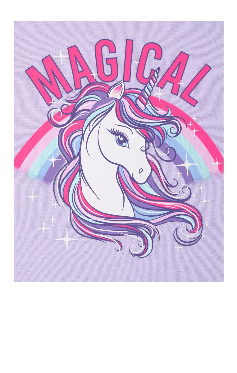 Girl Magical Unicorn Future Is Bright Snug Cotton Pyjamas Sleepwear-2 In 1