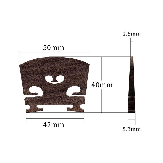 1pc Concert 4/4 Violin Ebony Bridge Great Sound Durable String