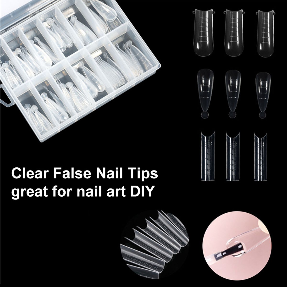 Clear False Nail Tips For Nail Extension French Nail Tip
