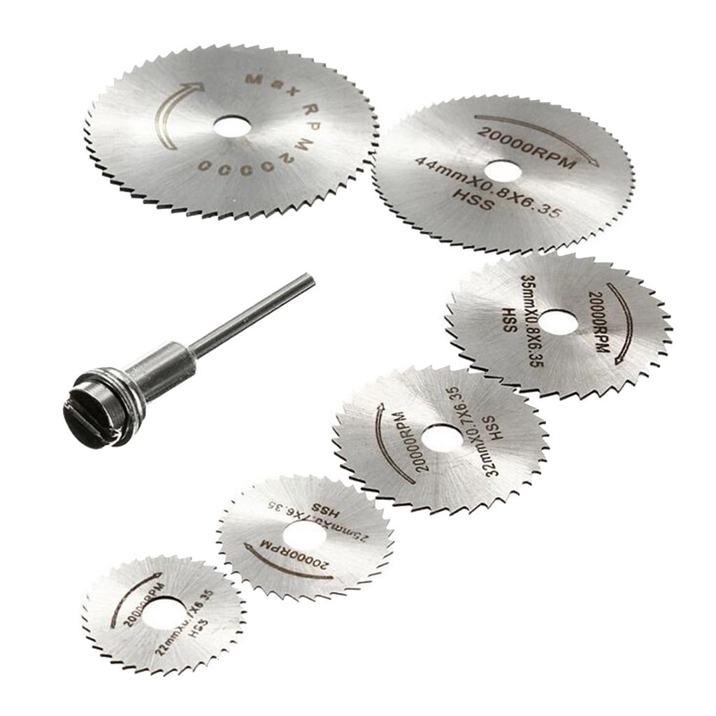 1/8" Shank High Speed Steel HSS Mini Circular  Blades Set DIY Disc