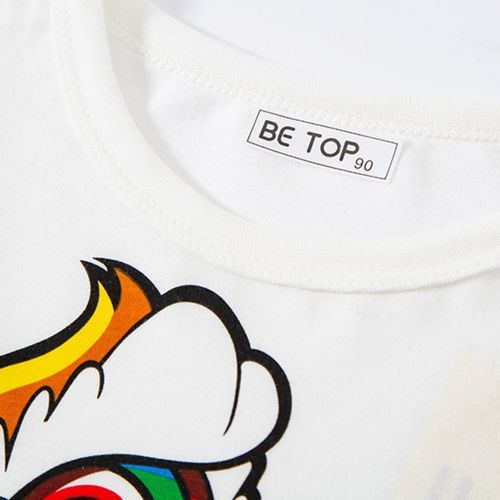 Chinese Style Waking Lion Lucky Printing Short-sleeved T-shirt Kids' Top