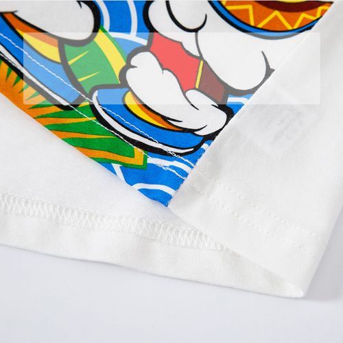 Chinese Style Waking Lion Lucky Printing Short-sleeved T-shirt Kids' Top
