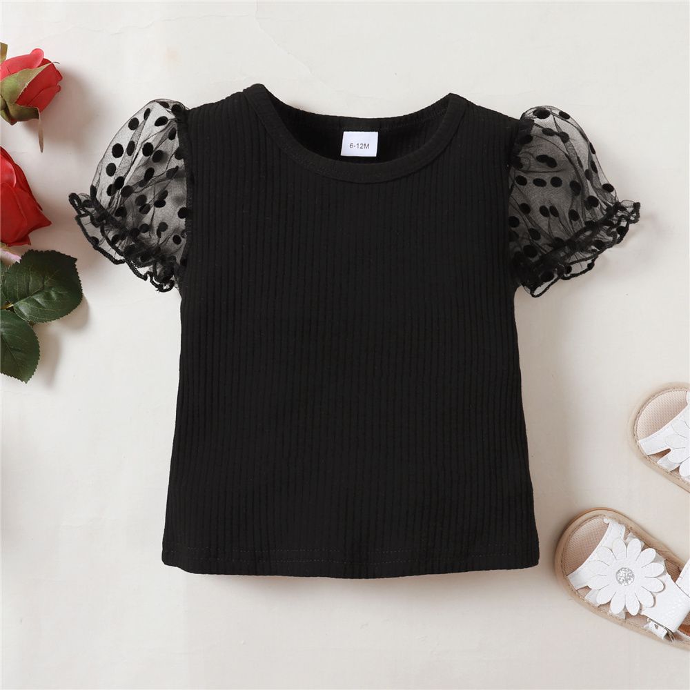 Baby Girl Fashion Summer Outfit Set Bubble Blouse Plaid Skirt
