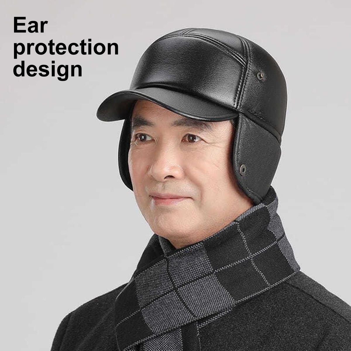Father Winter Hat Firm Stitching Father Winter Hat Black