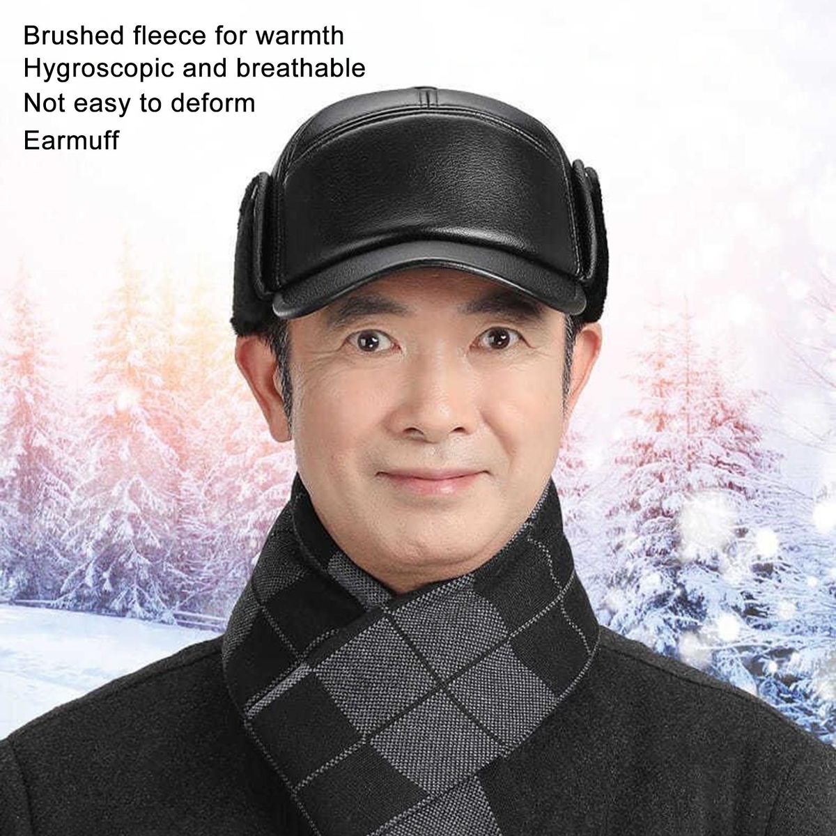 Father Winter Hat Firm Stitching Father Winter Hat Black