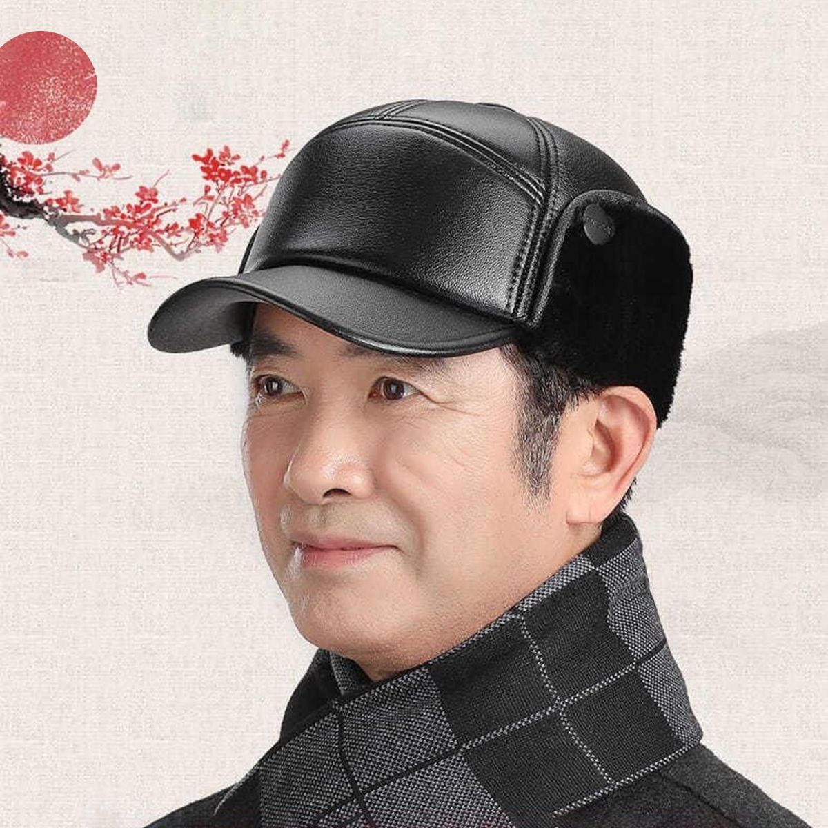 Father Winter Hat Firm Stitching Father Winter Hat Black