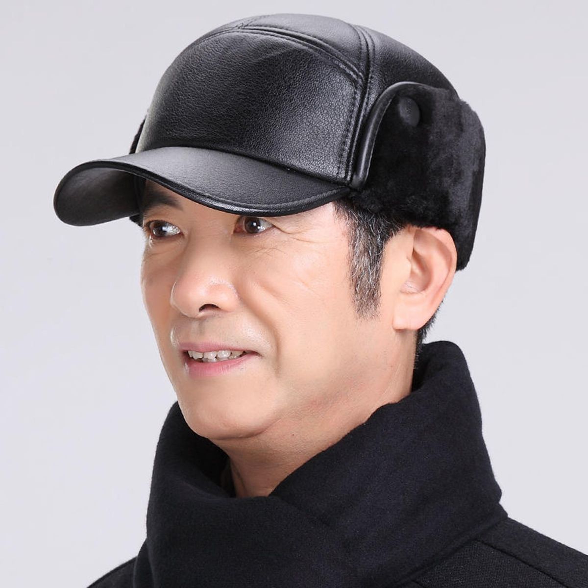 Father Winter Hat Firm Stitching Father Winter Hat Black