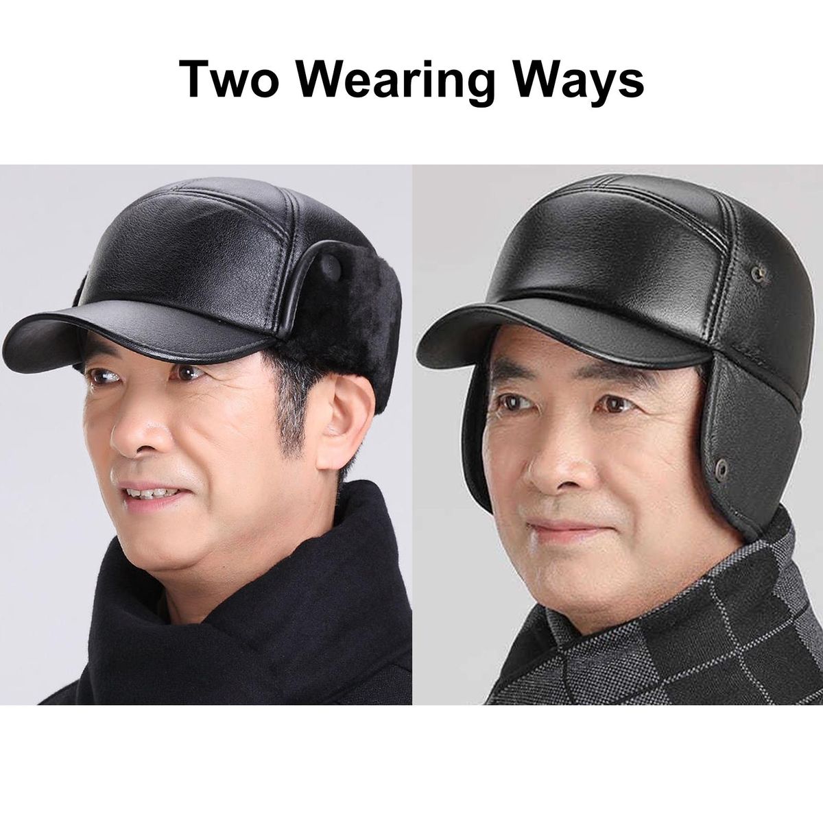 Father Winter Hat Firm Stitching Father Winter Hat Black
