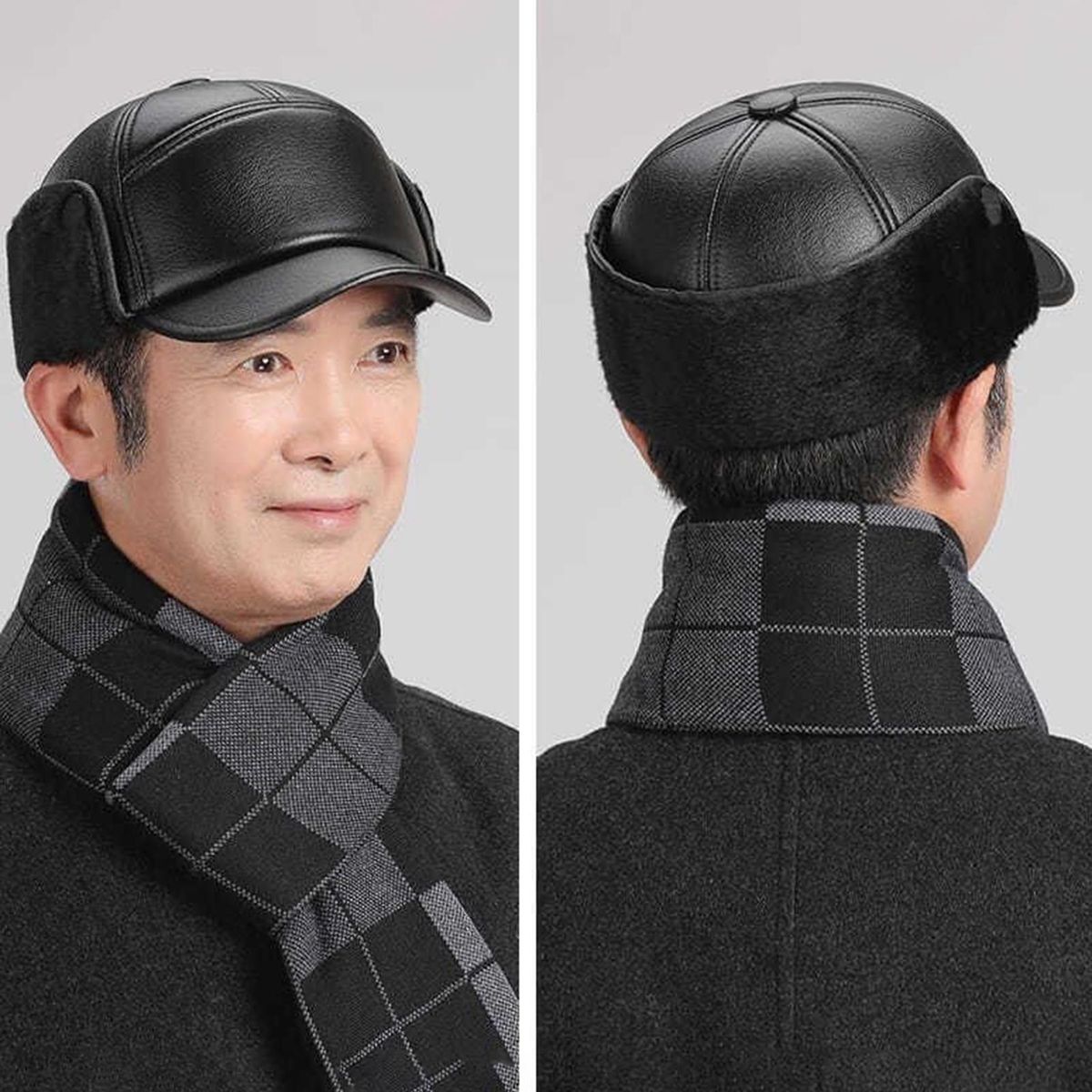Father Winter Hat Firm Stitching Father Winter Hat Black