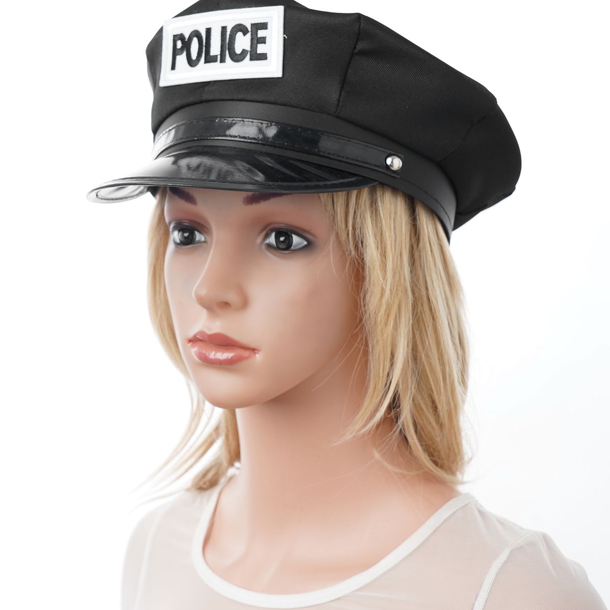 Adult Police Cap Ary Hat Spring Autumn Sailor Hats Beret Caps Flat Top Captain Cap Travel Cadet Octagonal Hat Officer Hat-Type D Black