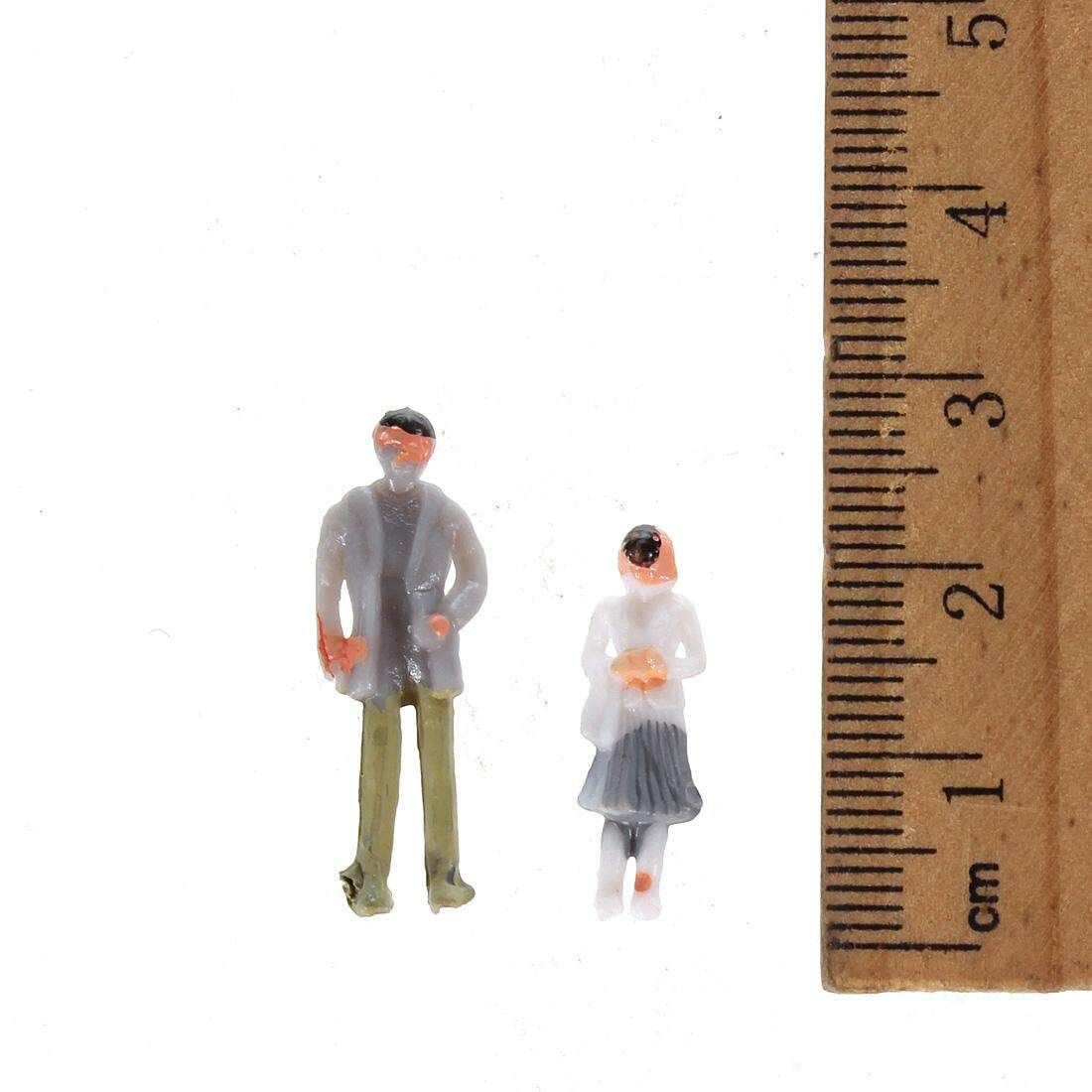 100pcs OO Scale 1:75 Mixed Painted Figure People Models Train Street Passenger