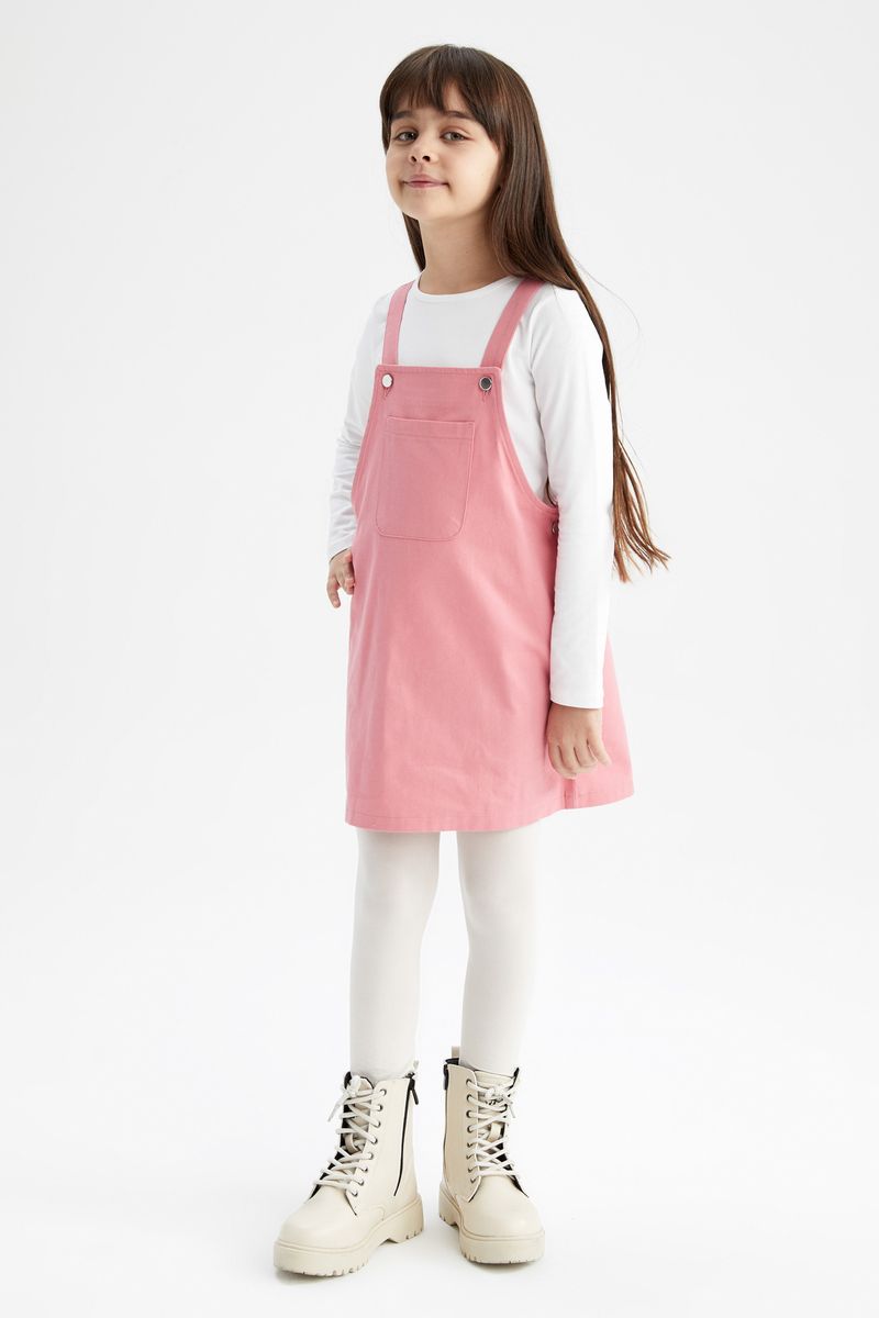 Girl Casual Woven Dress - Pink