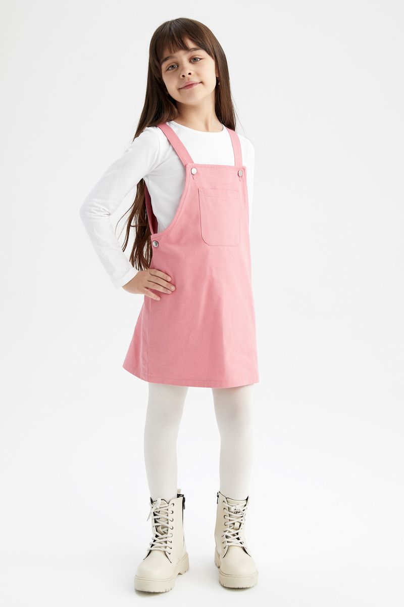 Girl Casual Woven Dress - Pink