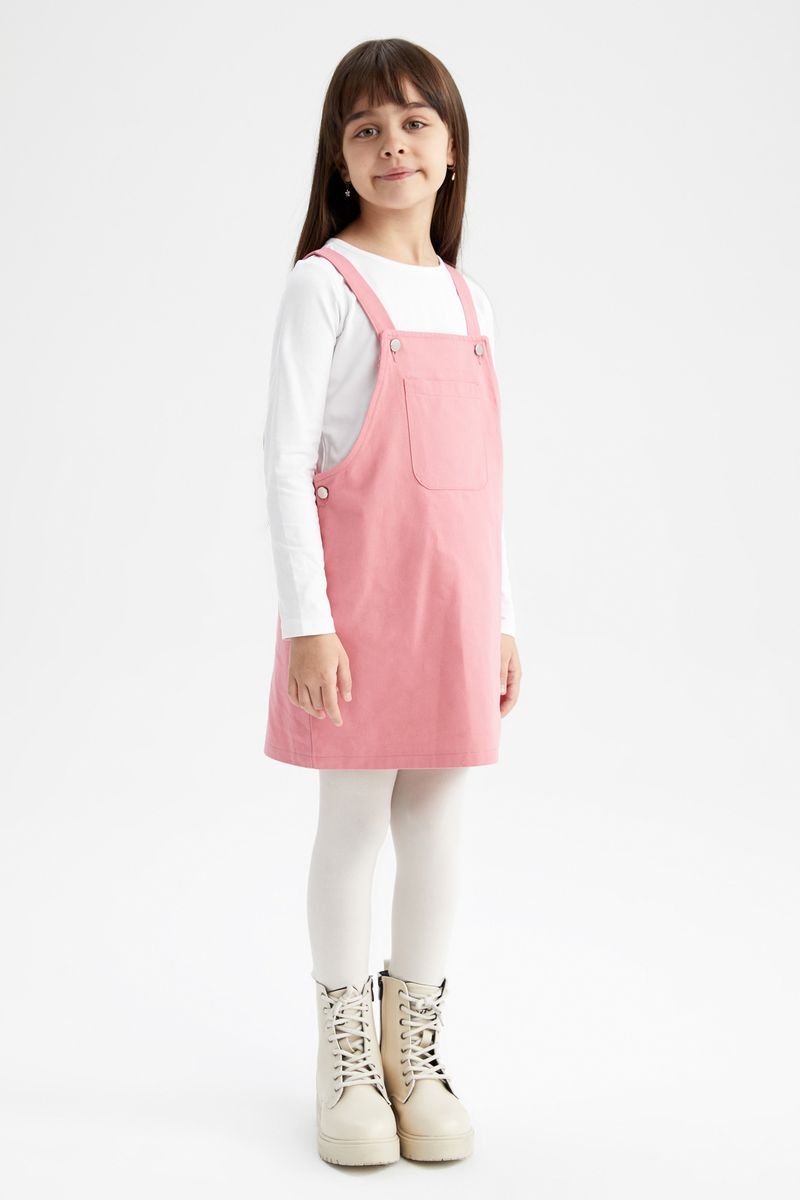 Girl Casual Woven Dress - Pink