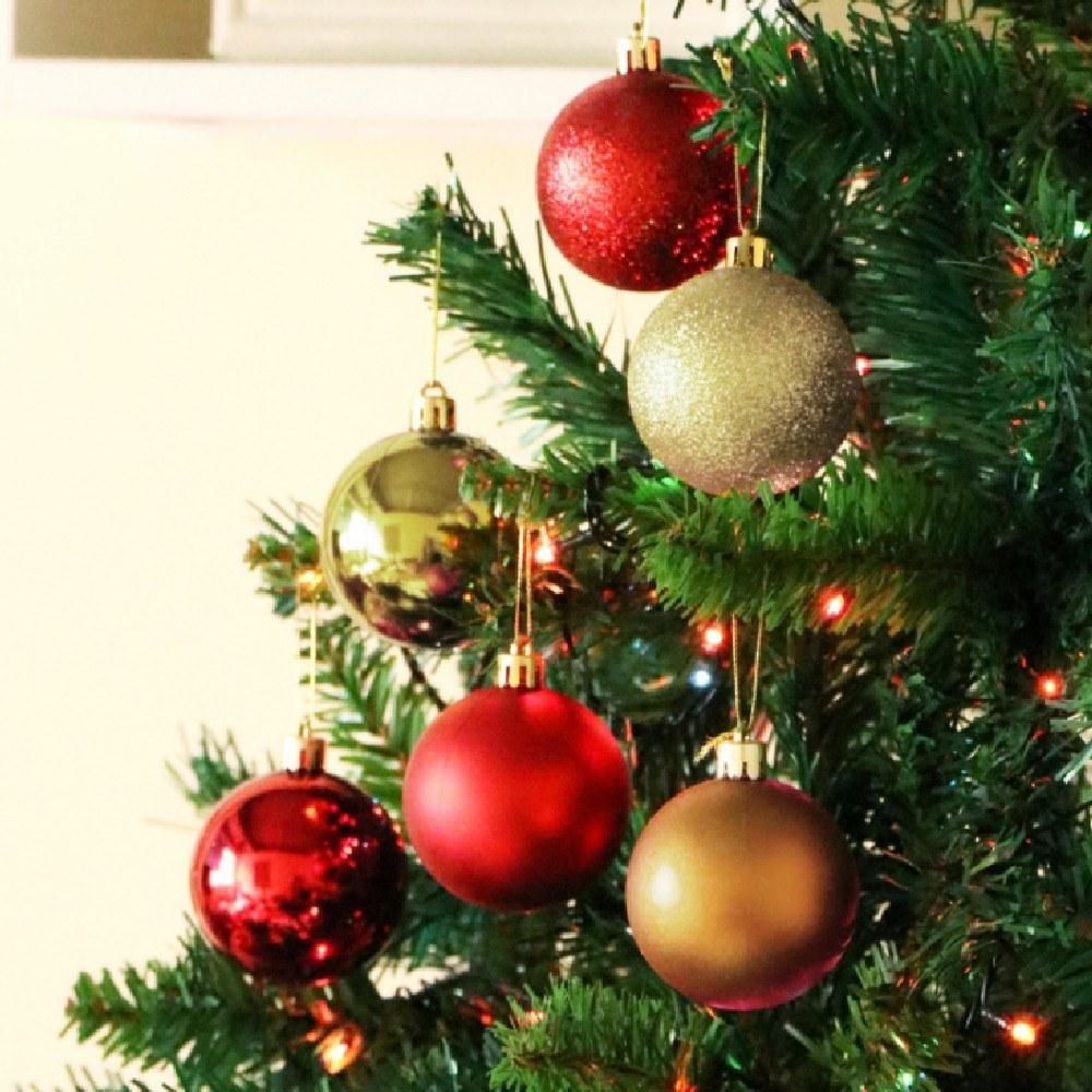 Christmas Matte/ Shining/ Painted Hanging Ball 3cm 24PCS for Xmas Ornaments Christmas Tree Decoration Deco Home Party Daily Use Present Gift Festival Holiday Housewarming Portable