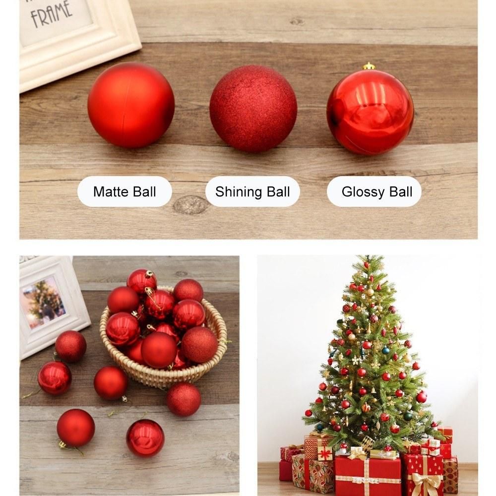 Christmas Matte/ Shining/ Painted Hanging Ball 3cm 24PCS for Xmas Ornaments Christmas Tree Decoration Deco Home Party Daily Use Present Gift Festival Holiday Housewarming Portable