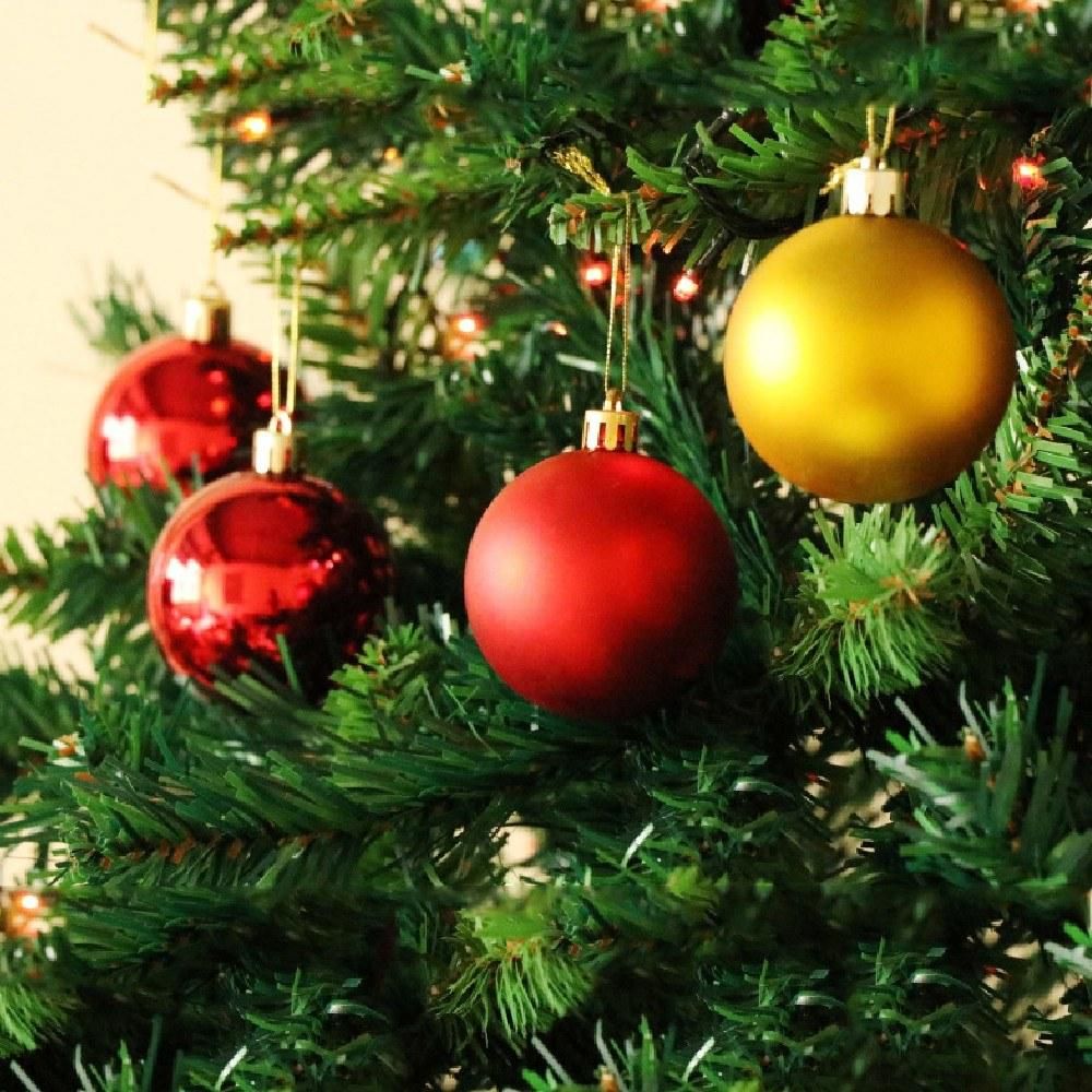 Christmas Matte/ Shining/ Painted Hanging Ball 3cm 24PCS for Xmas Ornaments Christmas Tree Decoration Deco Home Party Daily Use Present Gift Festival Holiday Housewarming Portable