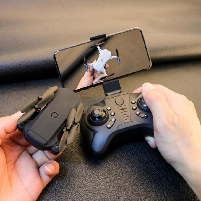 Foldable Mini High Clarity 4K Dual-Camera Shooting-Black