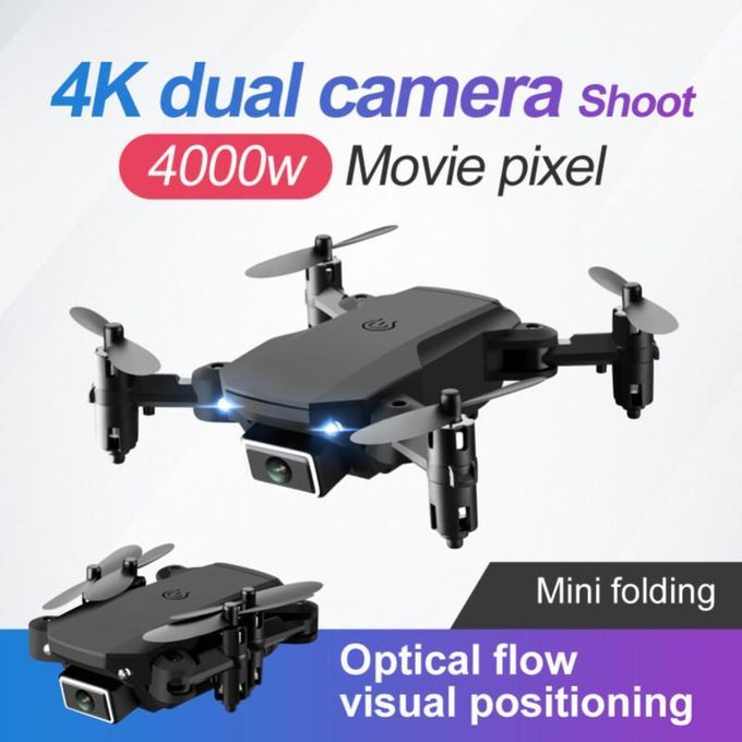 Foldable Mini High Clarity 4K Dual-Camera Shooting-Black