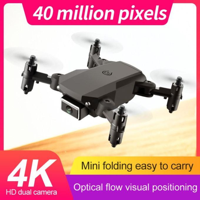 Foldable Mini High Clarity 4K Dual-Camera Shooting-Black