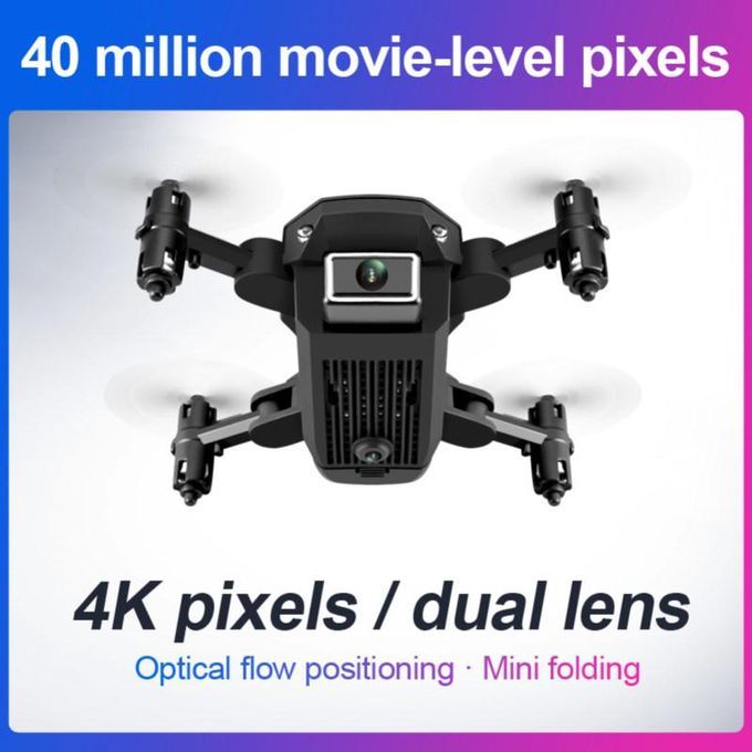 Foldable Mini High Clarity 4K Dual-Camera Shooting-Black