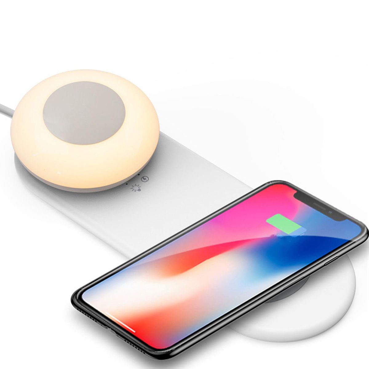 Wireless Charging LED Night Light LED Desk Lamp Touch Control Night Light with Wireless Charger Separate Magnetic LED Bedside Lamp for Mobole Phone