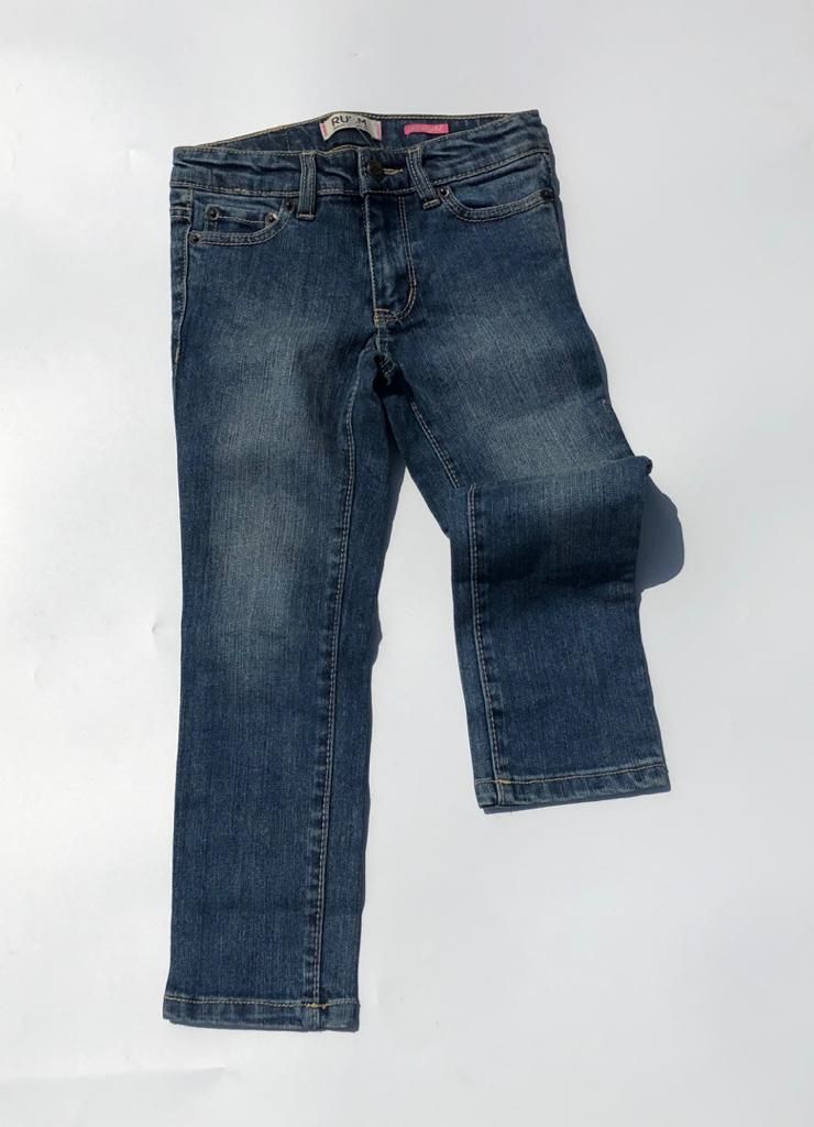 Kids Solid Straight Jean For Girls