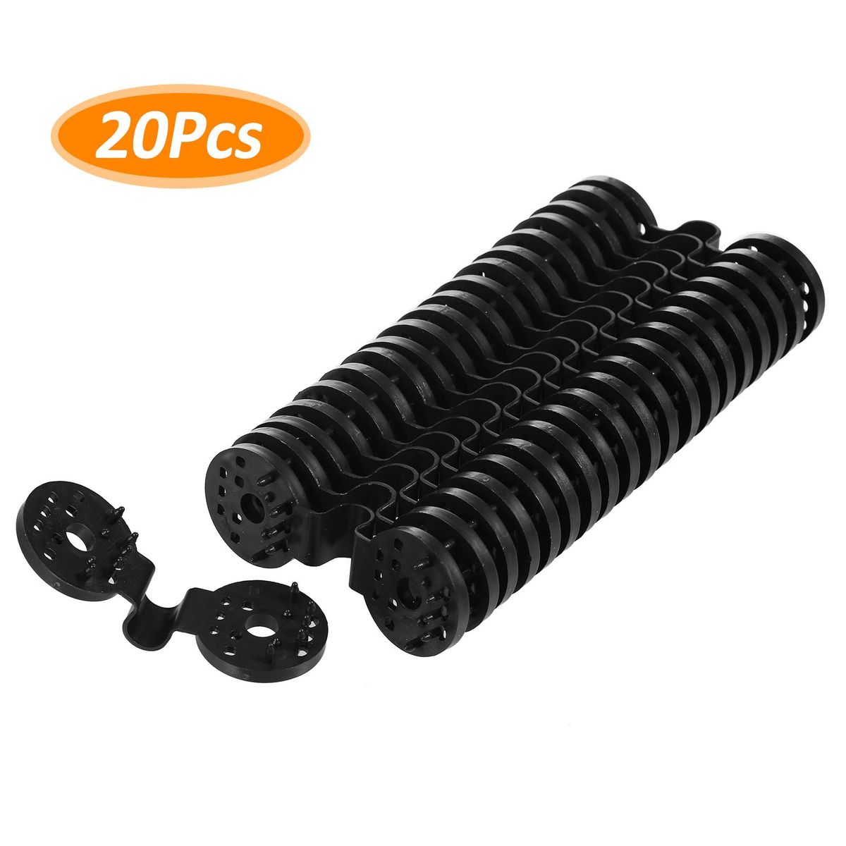 20Pcs Shade  Cloth Plastic Clips  Plastic Sunshade Clips Shade Netting Black Clips for Greenhouse Outdoor Garden  Agricultural Sunshade Fabric
