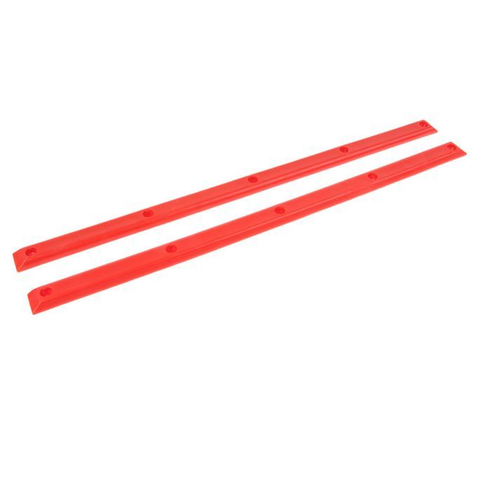 2pcs Longboard Skateboard Rails With Mounting Screws Outdoor Red