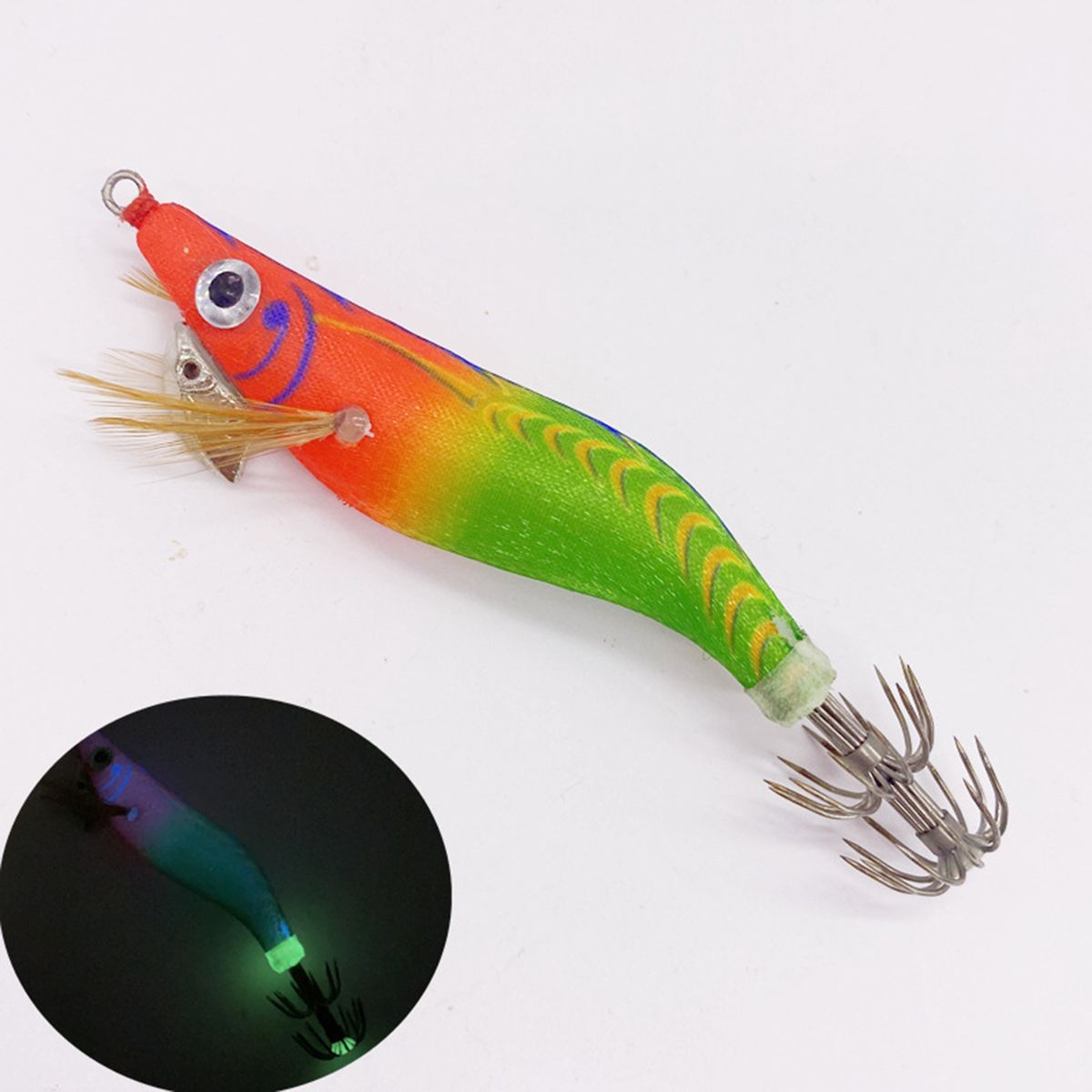 2.2# 9g Useful Fishing Bait Sharp Hooks Highly-Green