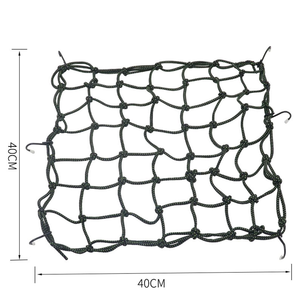 15.7''X 15.7''Motorcycle Cargo Net With 6 Hooks 49 Grids