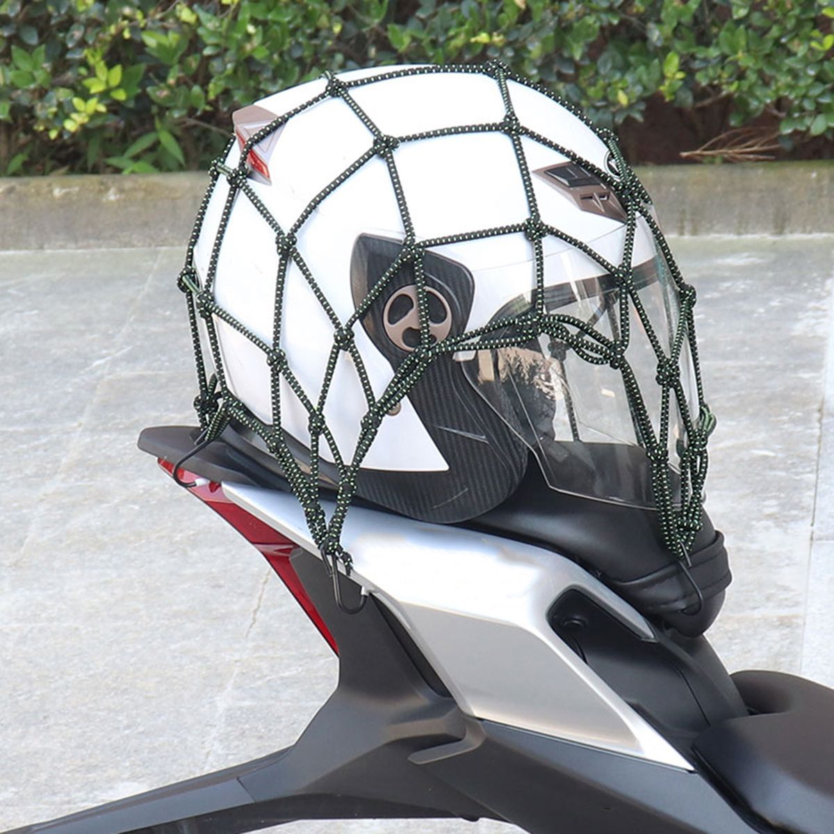 15.7''X 15.7''Motorcycle Cargo Net With 6 Hooks 49 Grids