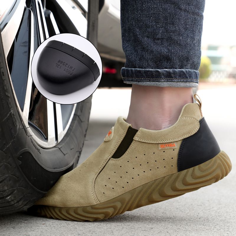 Cowhide Suede Safety Shoes Indestructible Welder's Shoes