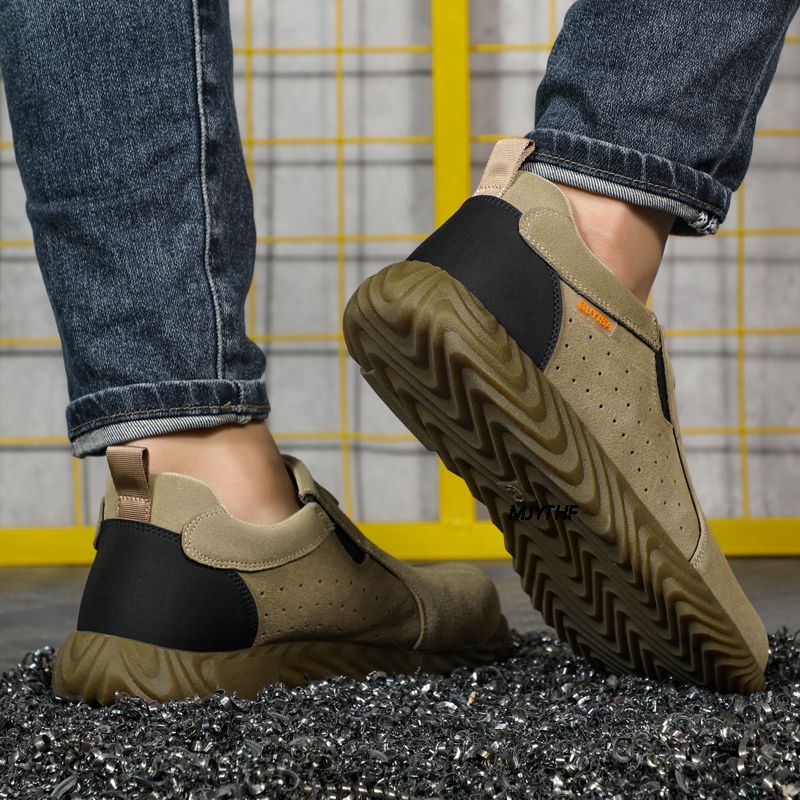 Cowhide Suede Safety Shoes Indestructible Welder's Shoes
