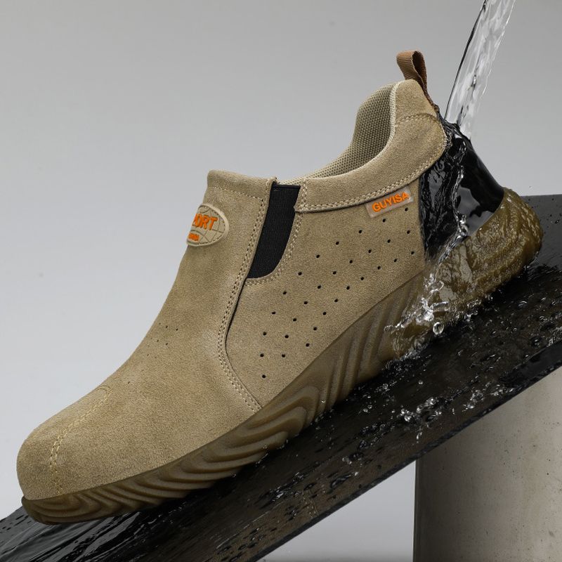 Cowhide Suede Safety Shoes Indestructible Welder's Shoes
