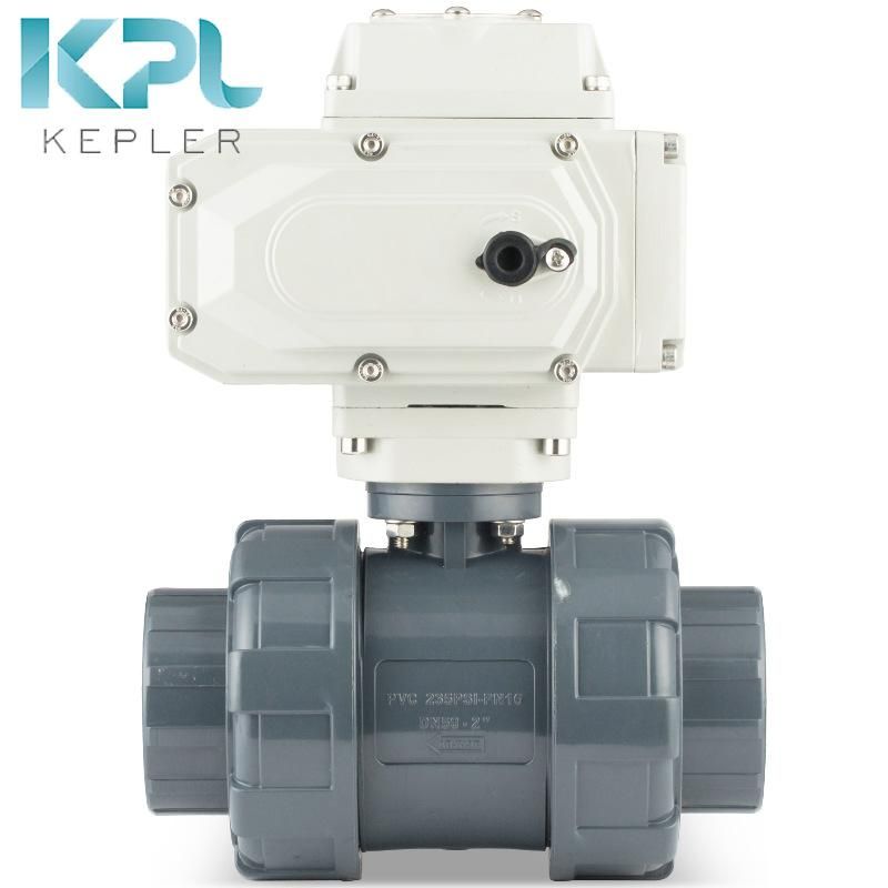 Q961F-10S Electric UPVC PVC Ball Valve True Union Ball Valve Corrosion Resistance Acid and Alkali Resistance